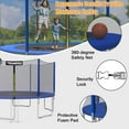 thumbnail image 6 of Giantex Trampoline, 12Ft Enclosed Trampoline w/Basketball Hoop, Ladder, Safety Enclosure Net, Spring Pad, Outdoor Big Trampoline Basketball Hoop for Kids, Adults, 6 of 8