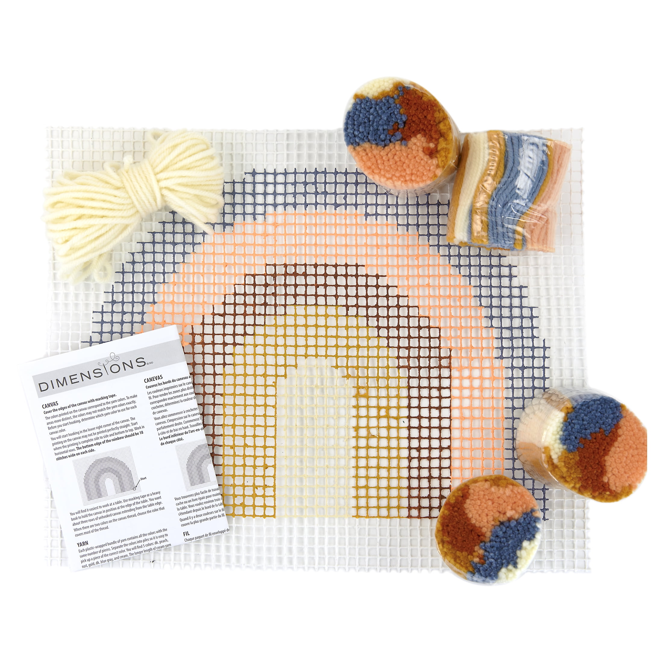 DIMENSIONS RAINBOW LATCH HOOK KIT