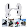 thumbnail image 3 of Ski Mittens, Windproof Snow Mitts White  for Outdoor Work M,L,XL, 3 of 7