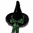thumbnail image 4 of Bainana Halloween Witch Cosplay Hat For Women Men Lace Trim High Top Cap Wide Brim Adjustable Theme Party Hat, 4 of 4