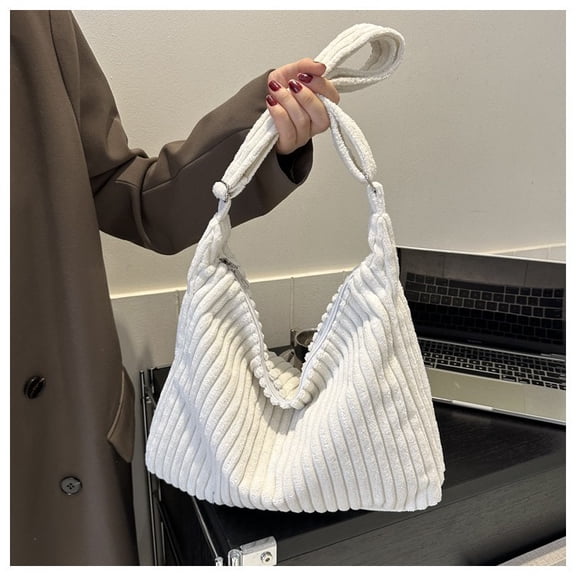 JennyShop Pretty Women Corduroy Hobo Bag, Hot Sale Adjustable Strap Shoulder Bag Crossbody Bag Casual Purse Tote Bag Handbag