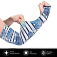 thumbnail image 3 of Sun Protection Arm Sleeves for Men Women, starry sky yellow moon striped Sleeves to Cover Arms with Thumb Hole Cooling Sleeve, 3 of 6