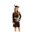 thumbnail image 2 of Brown and White Viking Girl Child Halloween Costume - Medium, 2 of 5