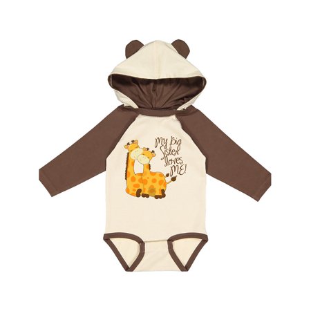 

Inktastic My Big Sister loves me! Gift Baby Boy or Baby Girl Long Sleeve Bodysuit