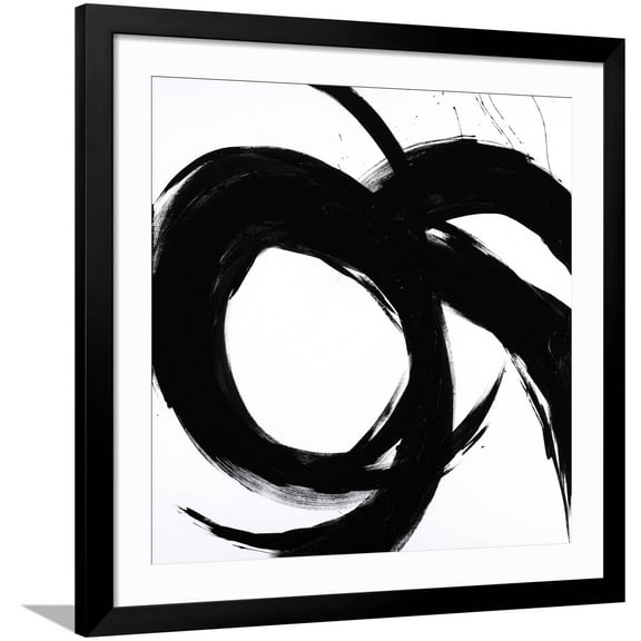 Art.com Circular Strokes II Art Print by Megan Morris, Black Frame Wall Art, 38" x 38"