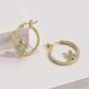 thumbnail image 2 of 14k Gold Angel Devil Hoop Mismatched Earrings For Women Girls Jewelry Gifts 925 Sterling Silver Post, 2 of 5