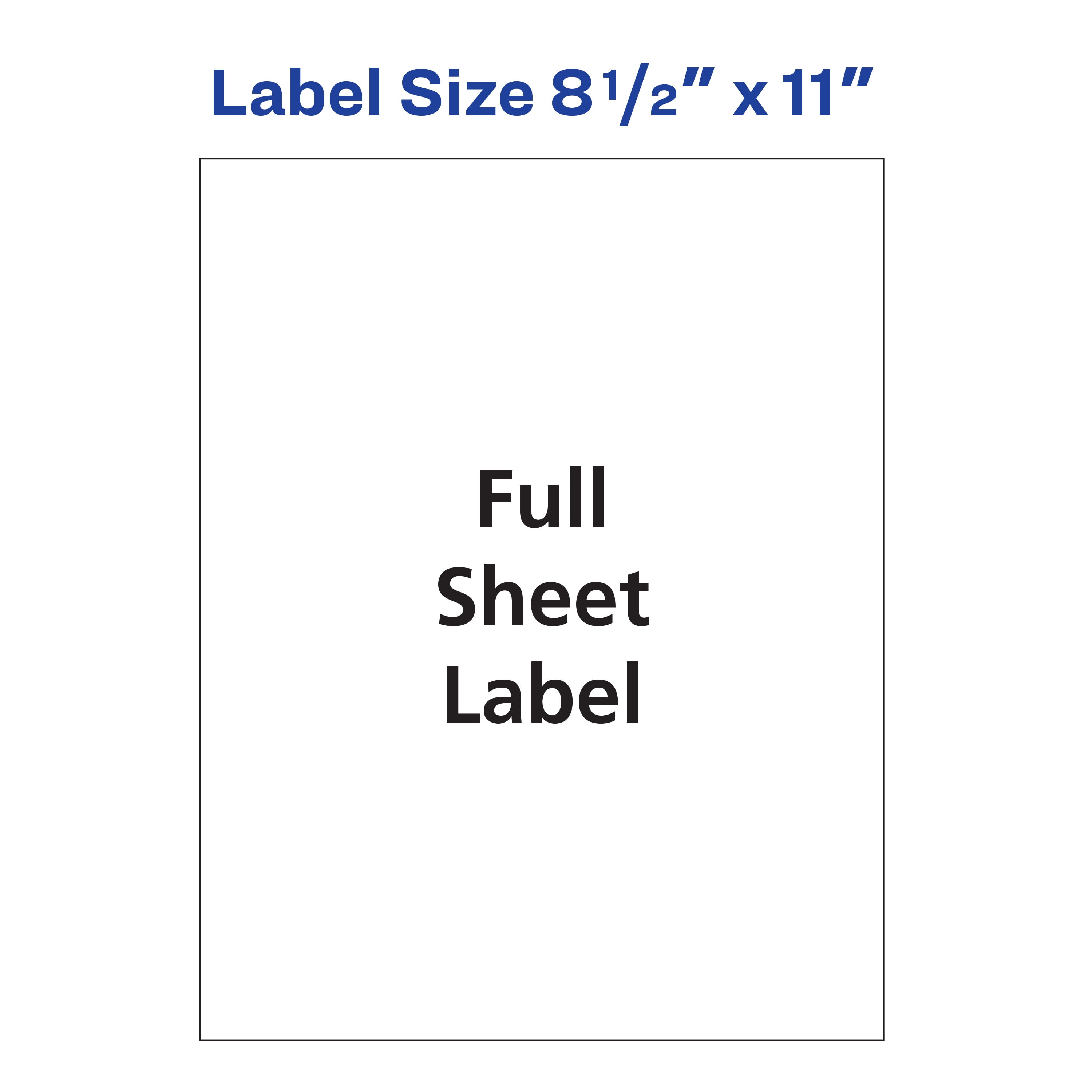 Avery Shipping Labels for Copiers, 8-1/2" x 11", 100 Labels (5353)