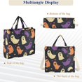 thumbnail image 6 of FORMRS Womens Corduroy Tote Bag Crossbody Shoulder Handbag with Pocket, Purple Halloween Ghosts, 6 of 7