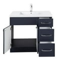 thumbnail image 5 of Cutler Kitchen and Bath Manhattan 36" Wood/Marble Bathroom Vanity in Blue, 5 of 5