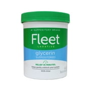 Fleet Laxative Glycerin Suppositories for Adult Constipation, Adult Laxative Jar Aloe vera, 50 Count