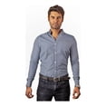 thumbnail image 2 of Camisa Hombre Casual Slim Fit Mini Cuadros Negros, Blancos, 2 of 7