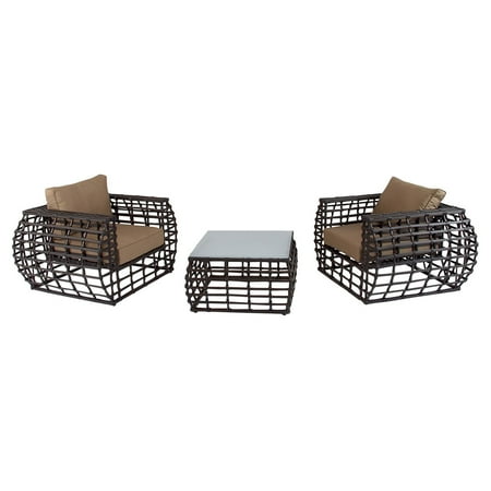 Hanover Outdoor Furniture Soho 3-Piece Modern Lounge Set