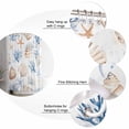 thumbnail image 5 of Small Stall Shower Curtain 36x72 Inch Narrow Half Size Coastal Ocean Bath Curtains Bathroom Decor Blue Yellow Coral Starfish Shell Gradient Waterproof Fabric Shower Curtain Set with Hooks 36 Inch, 5 of 6