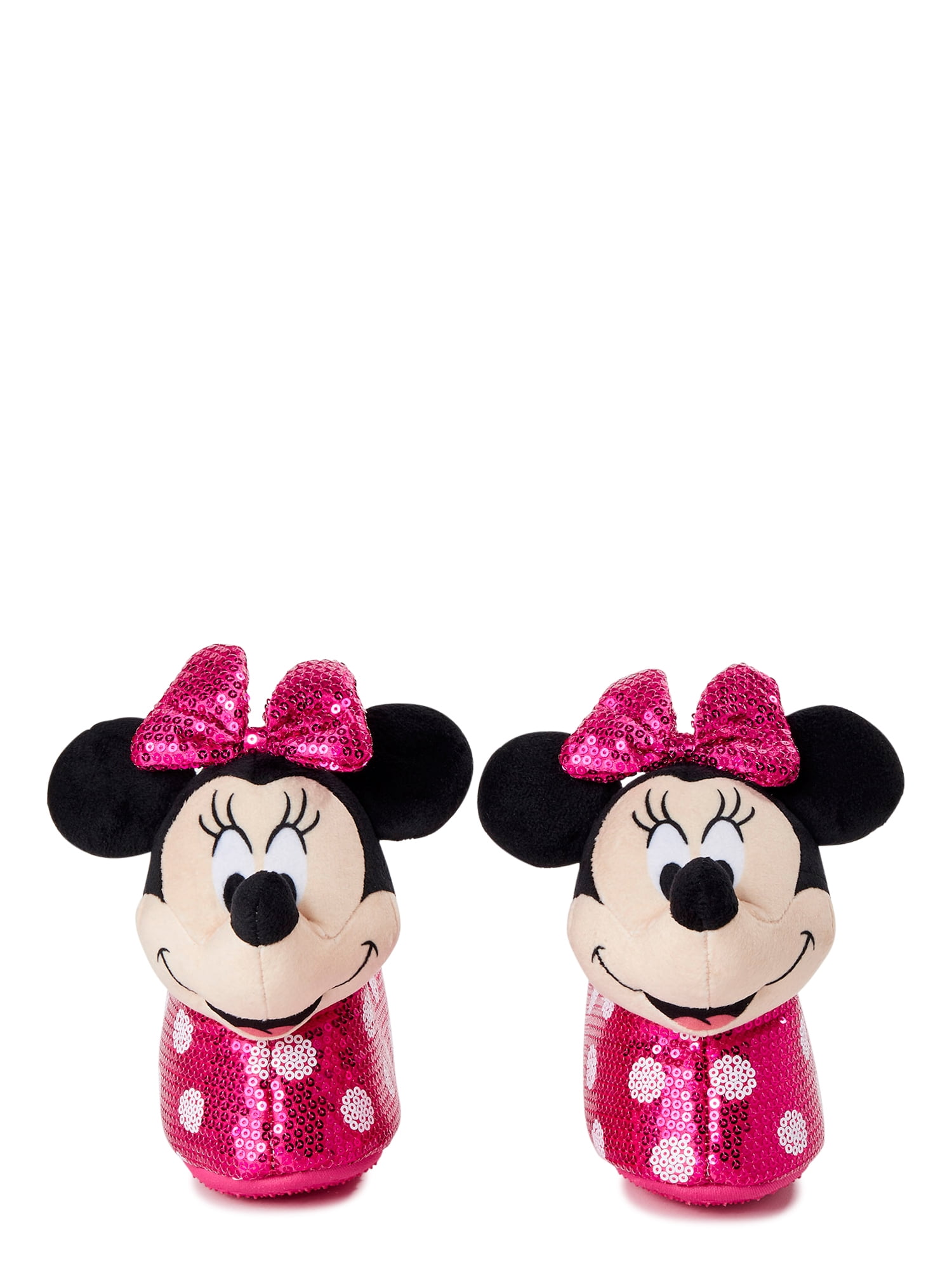 Disney Minnie Mouse Toddler's Plush Slipper, Sizes 5/6 -11/12