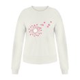 thumbnail image 3 of Gibobby Sudaderas para Mujer Sudadera con cuello redondo para mujer atlético Y-2K(Blanco,XG), 3 of 4