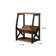 thumbnail image 3 of Zenira Side Table with Magazine Holder, 3 Tier Narrow End Table with Storage Shelf, Industrial Slim Nightstand for Small Spaces, Vintage Small Nightstand, Narrow End Tables for Living Room, 3 of 10