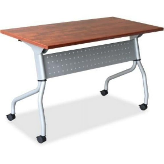 Lorell Cherry Flip Top Training Table Rectangle Top - Four Leg Base - 4 Legs - 23.60" Table Top Width x 60" Table Top Depth - 29.50" Height x 59" Width x 23.63" Depth - Assembly Required - Cherry - Ny