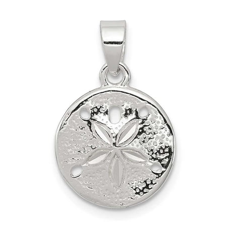 Sterling Silver Polished Sand Dollar Pendant QC8706