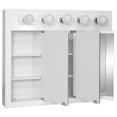 thumbnail image 6 of Design House Concord 36" Wall Mounted 5-Light Tri-View Bathroom Medicine Cabinet, White, 6 of 23