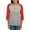 Heather/Red, variant on CafePress - Delta Chi Vertical Yellow Logo Long Sleeve T Shirt - Womens Baseball Tee