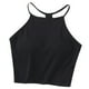 thumbnail image 1 of Camiseta sin mangas con hombreras de color liso para mujer - Sujetador de algodón con tirantes finos y cuello colgante, tallas S-XL, 1 of 3