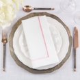 thumbnail image 4 of Fennco Styles Pink Embroidered Line Design Cloth Napkins 20" W x 20" L, Set of 4 - Shimmering Dinner Napkins for Home Décor, Everyday Use, Christmas, Banquets and Special Events, 4 of 4