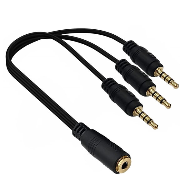 3 Way 3.5mm Auxes Splitter Cable with Gold Plateds Connectors for Enhanceds Sound Quality Transmission