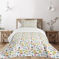 thumbnail image 3 of Ambesonne Spaceship Quilted Bedspread Set 2 Pcs, Cartoon Shooting Star, Twin Size, Multicolor, 3 of 6