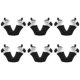 thumbnail image 1 of Soidarity Calcetines de algodón con cinco dedos para hombre, 6 uds., entrenador deportivo, calcetines para correr con los dedos, transpirables Uniforme atlético negro Soidarity PS9127-06, 1 of 6