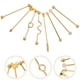 thumbnail image 5 of 8 piezas de tachuelas industriales de acero inoxidable, flechas, tornillo, barra, pendiente de moda, joyería para mujer y hombre (dorado), 5 of 6