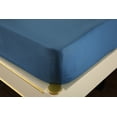 thumbnail image 5 of 1800 Series Brushed Microfiber 14 Inch Deep Pocket Three Quarter Size Sheet Set - Wrinkle, Fade, - Hypoallergenic - Solid Navy Blue, 5 of 6