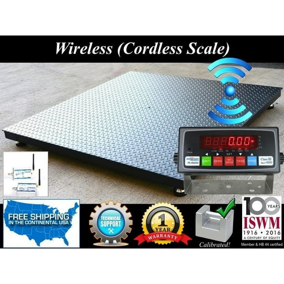 40'' x 40'' Wireless Floor Scale l Pallet Size l 5,000 lbs x 1 lb