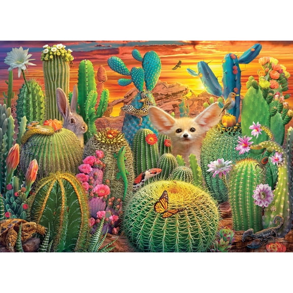 RoseArt Kodak 1000-Piece Cactus Critters Cork Adult Interlocking Jigsaw Puzzle