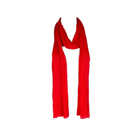 Zodaca Scarf for Women Summer Lightweight Soft Casual Neck Scarf One Size Ladies Fashion - Christmas Red