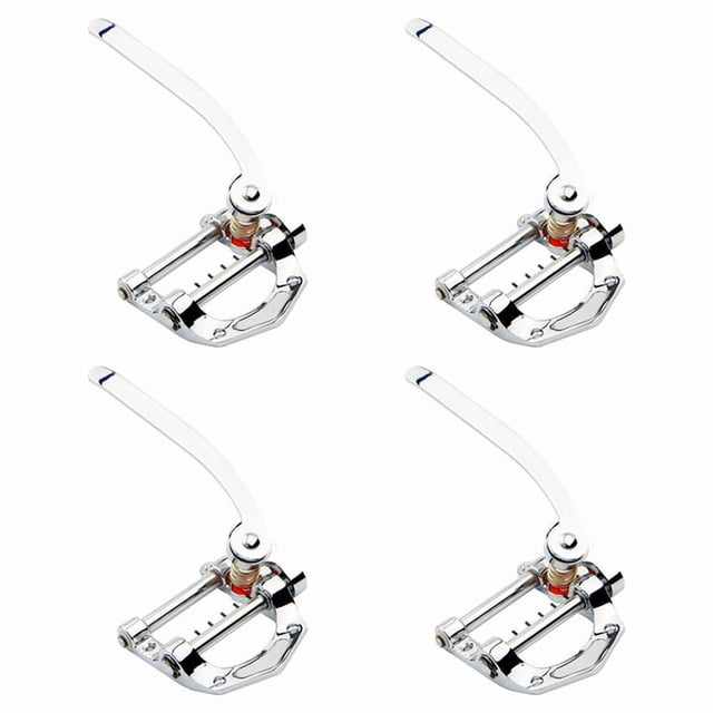 4X Guitarra Vibrato Tailpiece Tremolo Flat Top Body Tremolo Unit Vibrato Bridge para Guitarras Eléctricas , , LP, ETC (Plateado)
