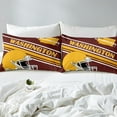 thumbnail image 4 of Erosebridal Ball Game Football Bed Sheets Set Queen Size,Brown Golden Bedding Sets Queen Size,Sport Theme Decor(Washington),Ultra Soft,4 Pieces, 4 of 7