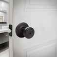 thumbnail image 2 of Design House Tulip Privacy Interior Bed and Bath Door Knob, Matte Black, 2 of 15