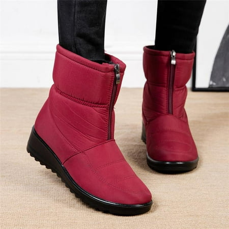 

Boots Women Snow Fur Boots Ladies zipper Platform Women Shoes Keep Warm Waterproof Ankle Boots Fashion Botas Mujer Winter Shoes