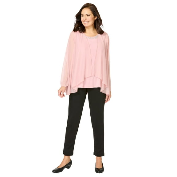 Woman Within Plus Size 2-Piece Sheer Jacket Set