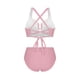 thumbnail image 4 of Conjunto de bikini tankini de color liso para mujer con parte superior y braguita de corte alto. Traje de baño de dos piezas para mujer. Trajes de baño tankini para mujer. Trajes de baño de 2 piezas p, 4 of 9