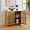 Natural, variant on 39.4" Small Sideboard Buffet Cabinet,Narrow Kitchen Storage Cabinet with 2 Rattan Doors,Mid Century Modern Thin Console Table for Living Room,Entryway