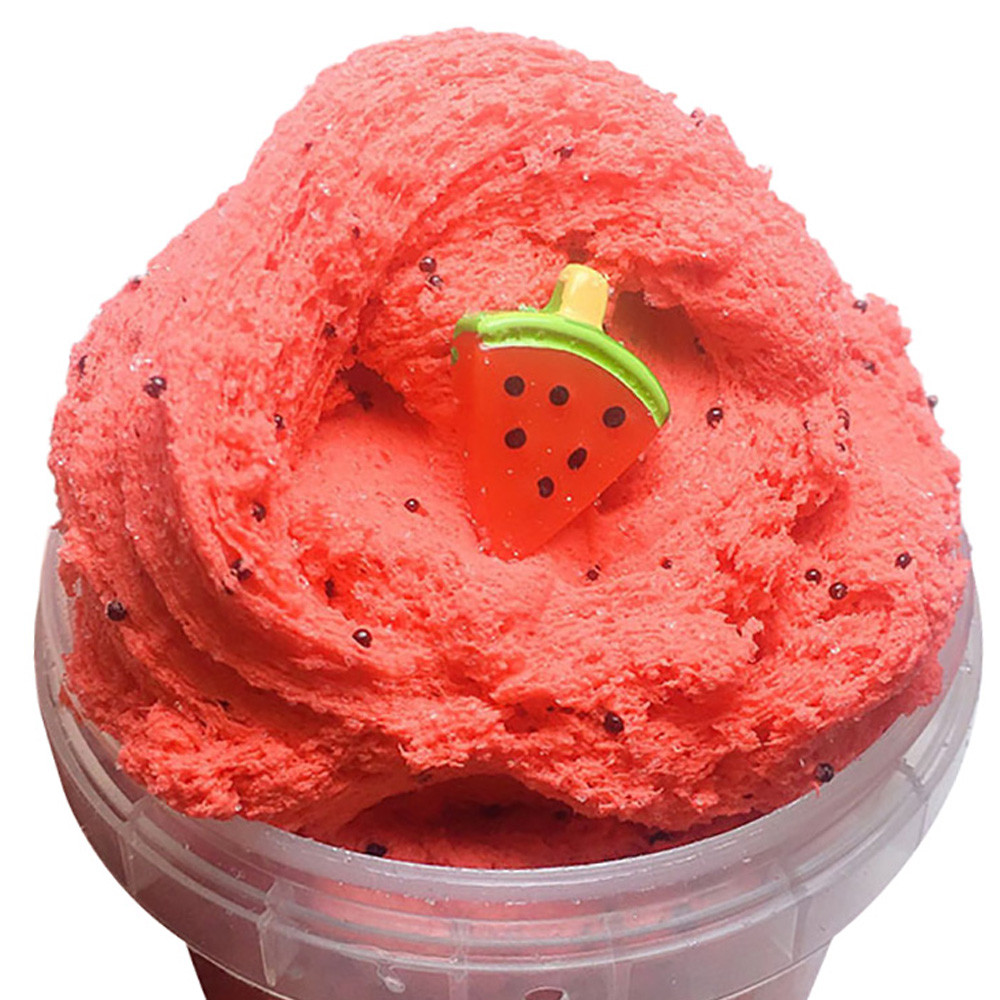 Watermelon Fruit Fluffy Foam Slime Clay Putty Scented DIY Light Soft
