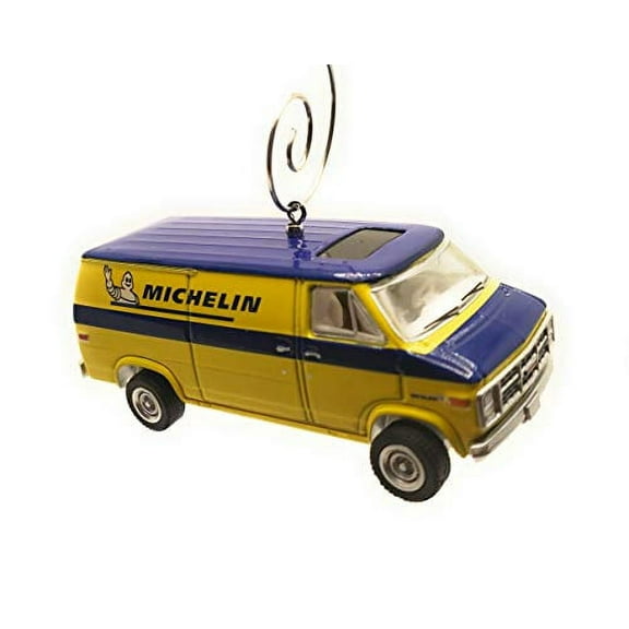 1987 GMC Yellow Vandura Christmas Ornament 1:64 Diecast Yellow