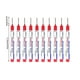 thumbnail image 2 of Set de marcadores para carpintero con punta larga | 10 piezas de marcadores permanentes | Secado rápido, impermeables, punta fina de 1.5mm | Para metal, madera, vidrio, azulejo | Rojo, azul, negro, 2 of 5