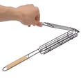 thumbnail image 3 of Iron Kabob Grilling Baskets With Wood Handle, Lockable, Durable & Non Stick, Quick And Easy To Use, Portable For Outdoor BBQ And Picnic, 3 of 8