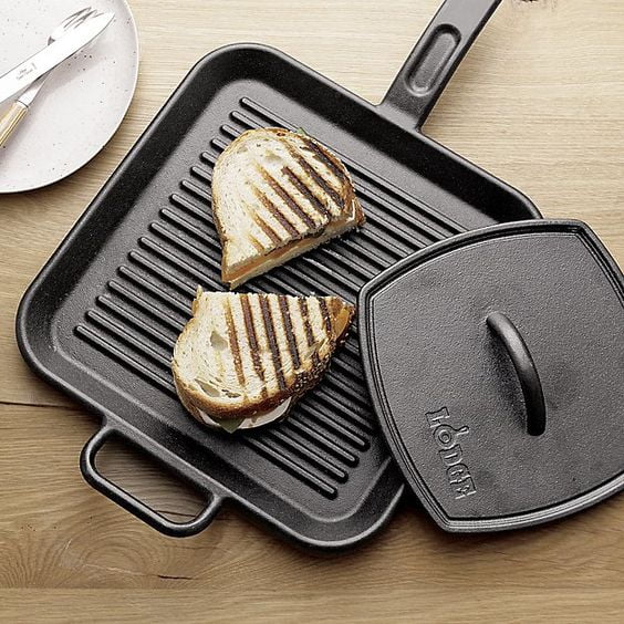 lodge cast iron panini press lpp3