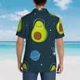 thumbnail image 6 of Daiia Avocado in Space Hawaiian Shirt for Men Gentle Cotton Regular Short Sleeve Casual-XX-Large, 6 of 9