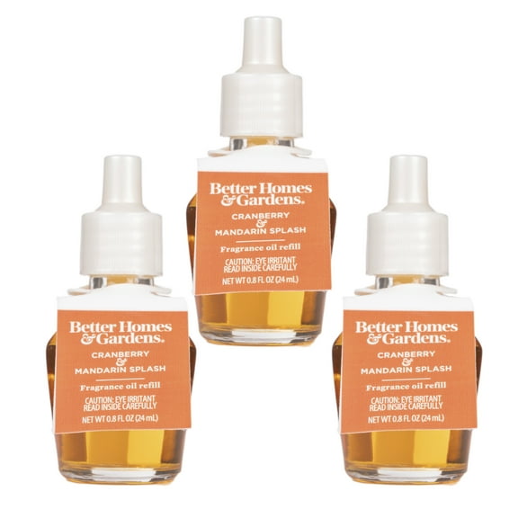 Better Homes & Gardens Aroma Accents Oil Refill 24 mL (3-Pack), Cranberry Mandarin Splash