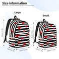 thumbnail image 3 of Yiaed Hearts And Lines1 Print Backpack, Premium Laptop Backpack, Travel Backpack for Women, Lightweight Backpacks, Comfortable Back Pack-Small, 3 of 5