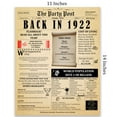 thumbnail image 5 of 102nd Birthday Party Decor Poster 102 Years Ago Back In 1922, 5 of 5